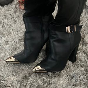 Over the knee black boots